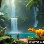 고고다이노 유아 교육 프로그램 - Gogo Dino Environmental Expedition in a Lush Jungle**
A vibrant, friendly animated scene featuring t...